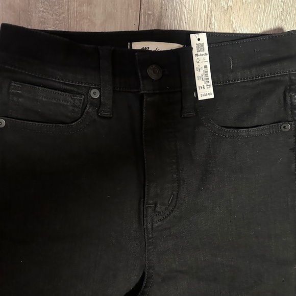 Madewell Black Stove Pipe Black Jeans, Size 25, NWT - Picture 2 of 3